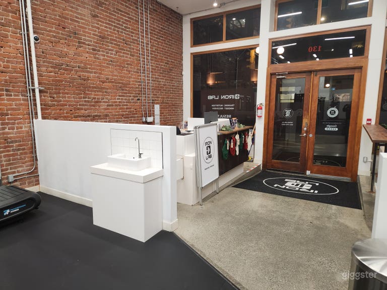  Industrial Fitness Studio with Exposed Brick & High Ceilings 