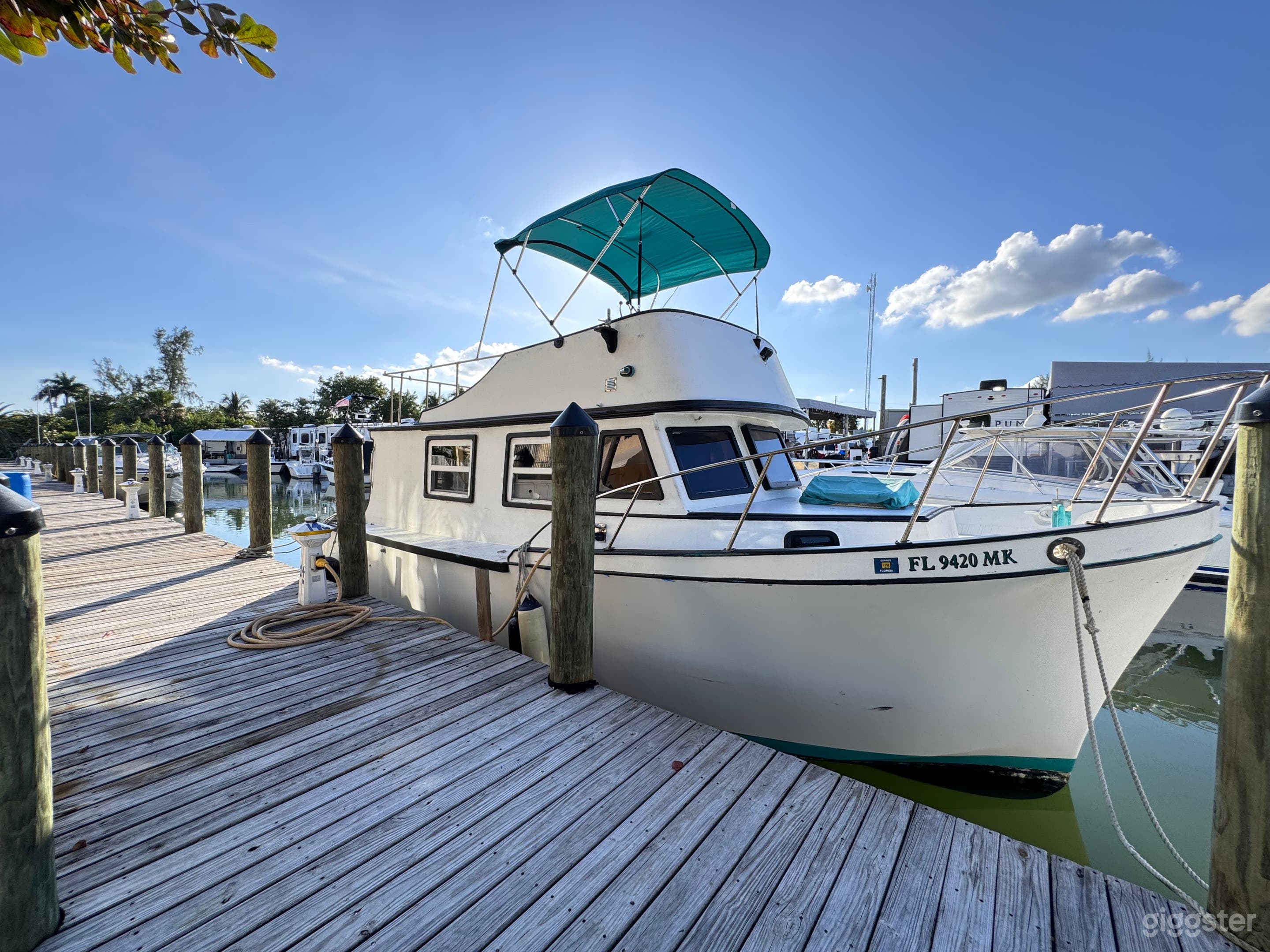 Reef Dreamer is a vintage trawler available to shoot for your ads, insta or tiktok shoots - boating and yacht location