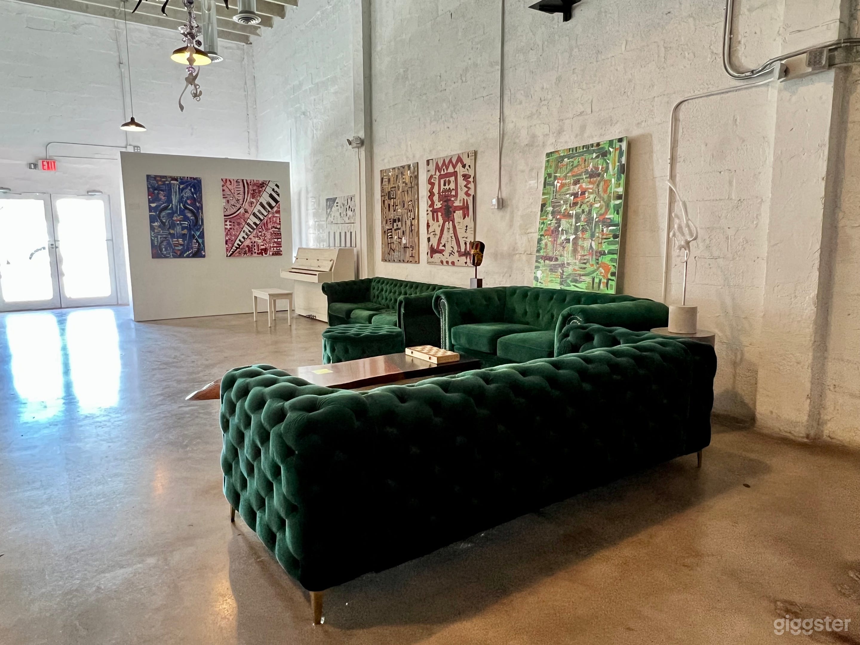 Here is another configuration of the couches. The venue can be adjusted to whatever layout you would like.