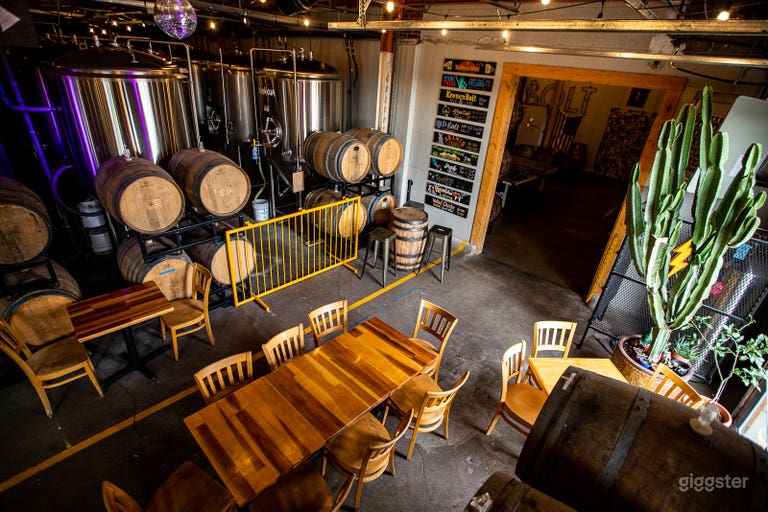  Arial view looking towards our fermentation tanks and into the &quot;ping pong&quot; room. 
