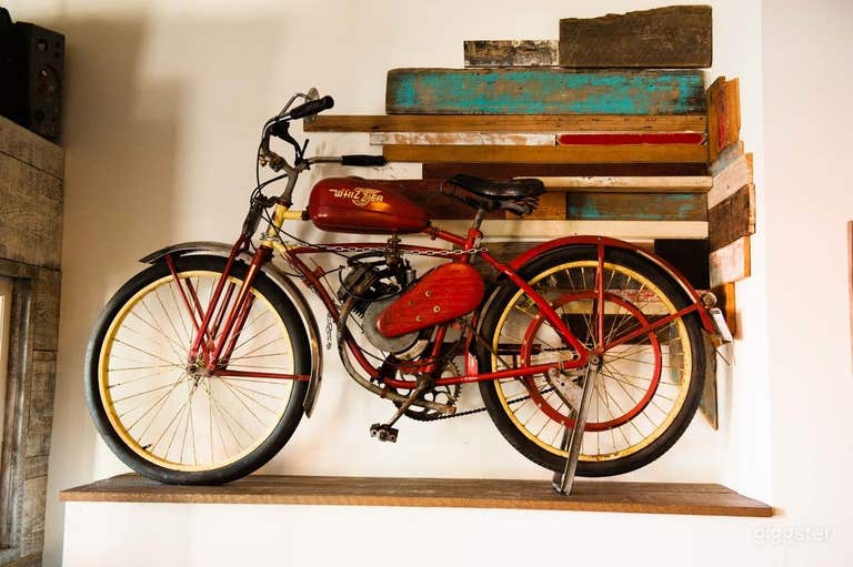  Whizzer along the bench seating towards front of restaurant. 