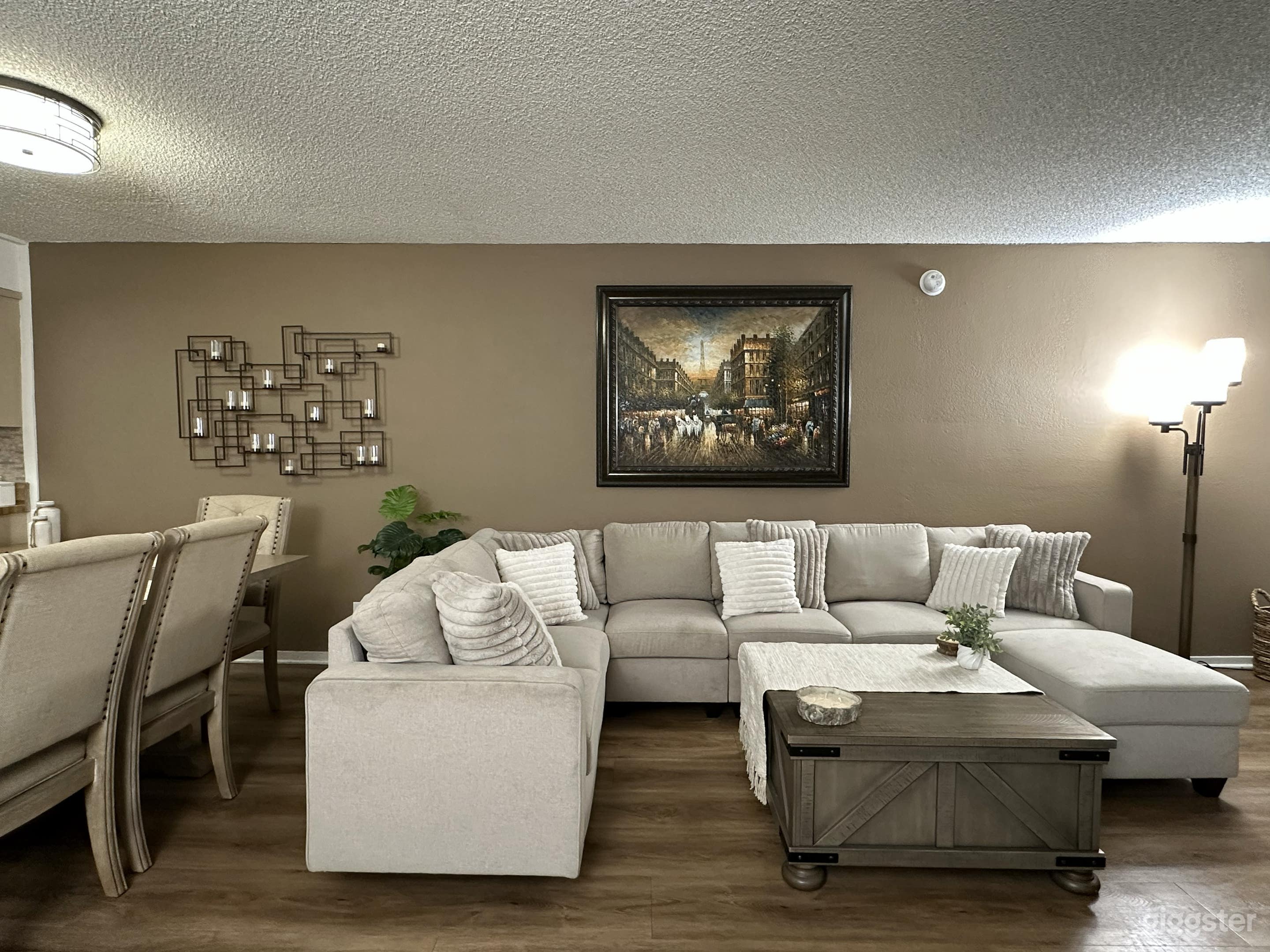 Bright, Neutral Modern Living &amp; Dining Space with Open Layout

This inviting apartment features a clean, modern living and dining area with a neutral color palette that photographs beautifully on camera.