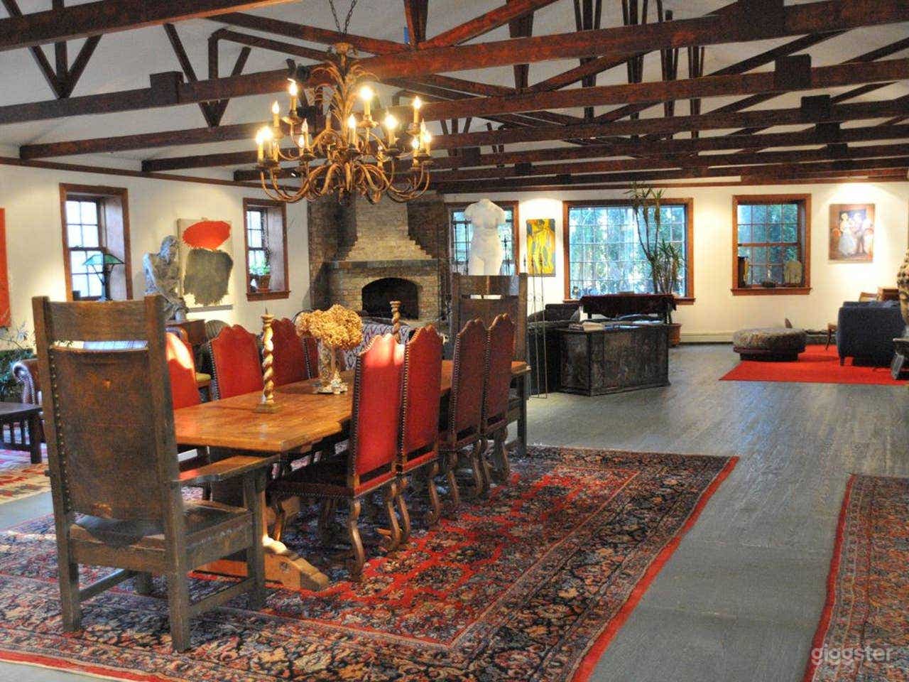 Vaulted Cathedral ceiling Great Room (3000 sq. ft. floor space) south aspect