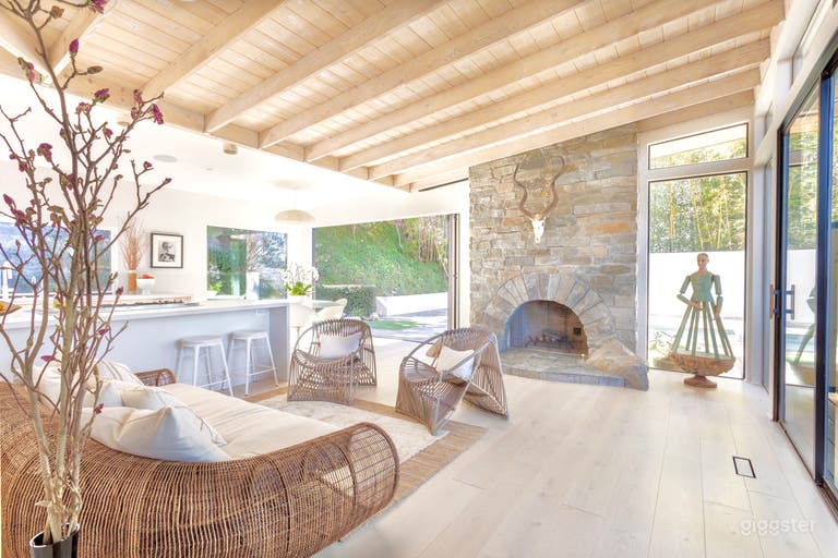  Family Room / Kitchen Counter. Fireplace, Single Glass Sliding Door, Folding (4 panels) Glass Doors and Picture Window. 