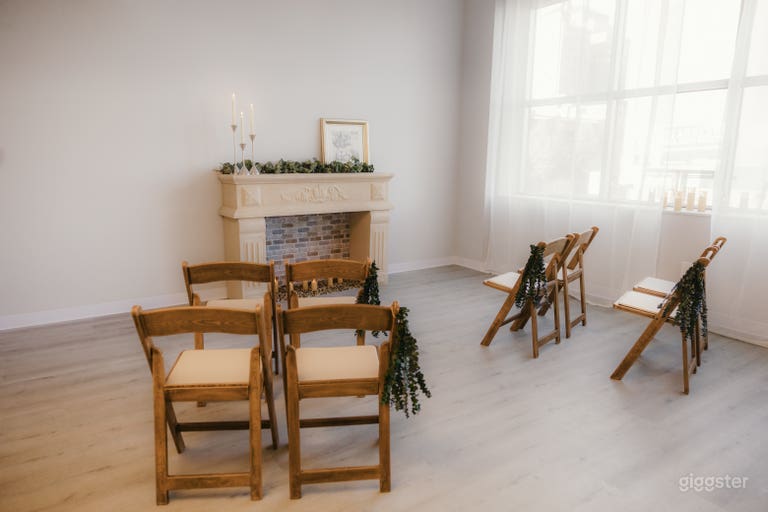  Ceremony space, movable fireplace  