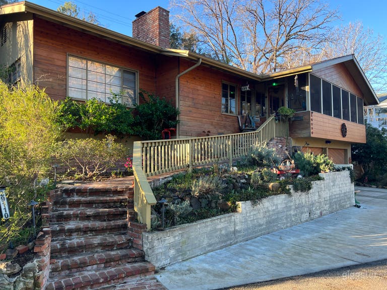  Front stairs and walkway up to house. 