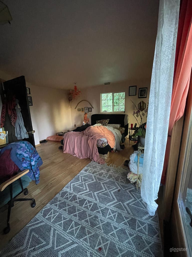  Large 1st floor bedroom with walk in closet, French doors, desk, and great light.  