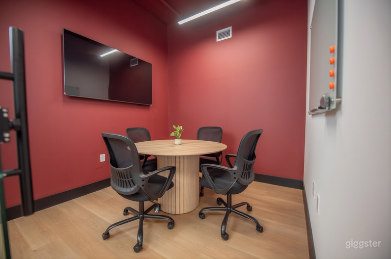  Modern 4 Person Meeting Room with Screen in Miami! 