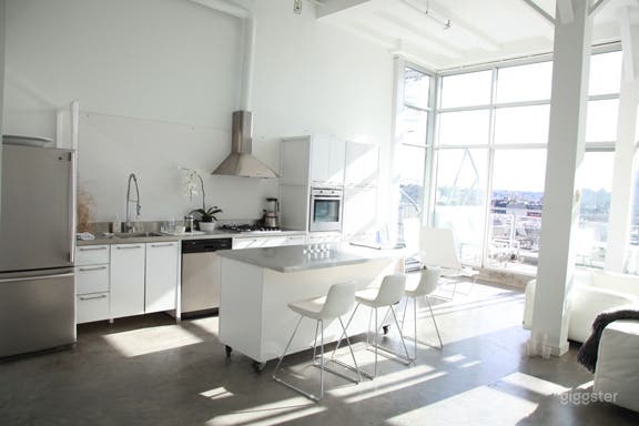 Several areas to create lifestyle settings in the open concept modern yet comfortable loft.
