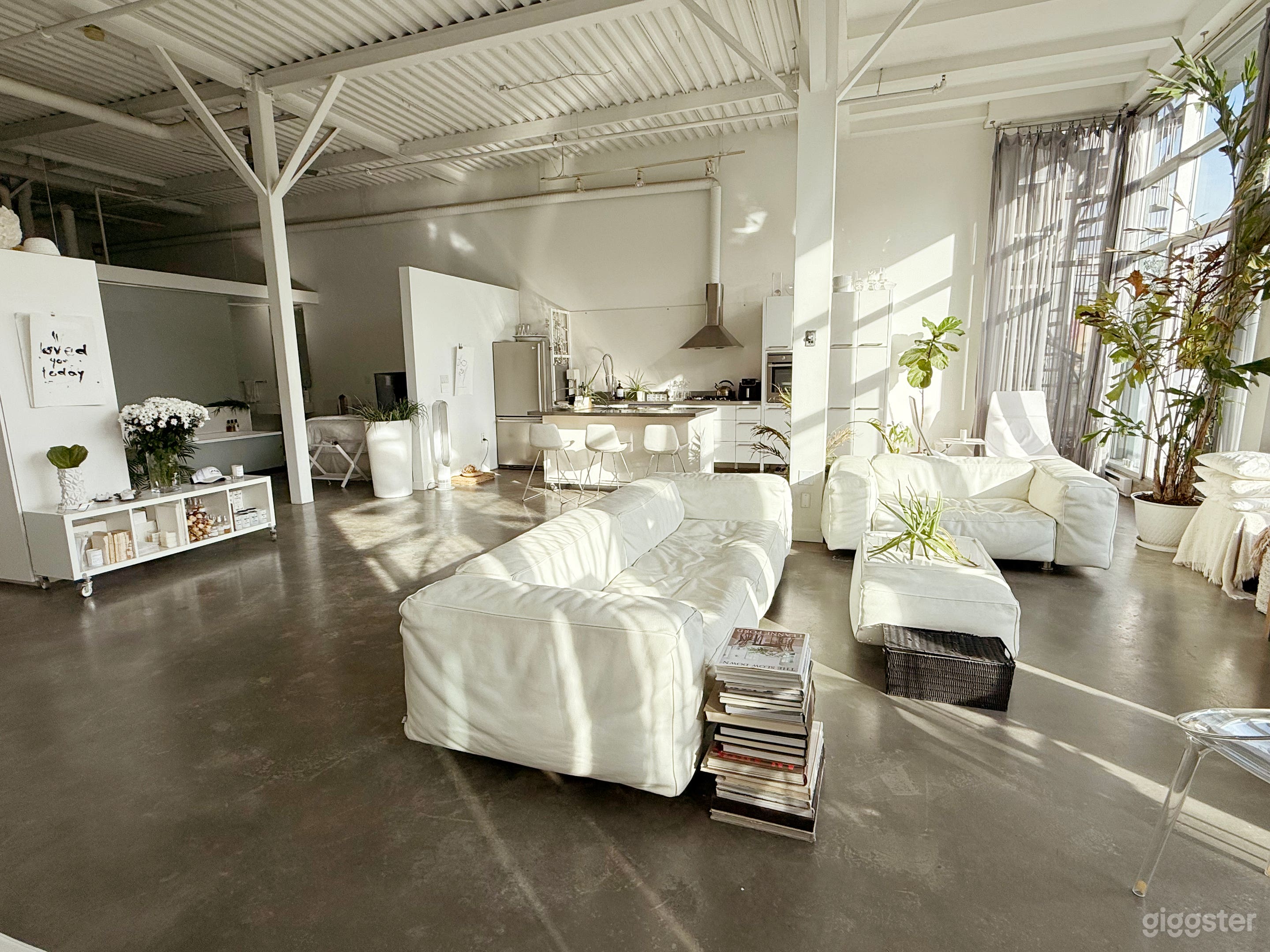 White Loft with open concept, deck and fireplace. Photo 3