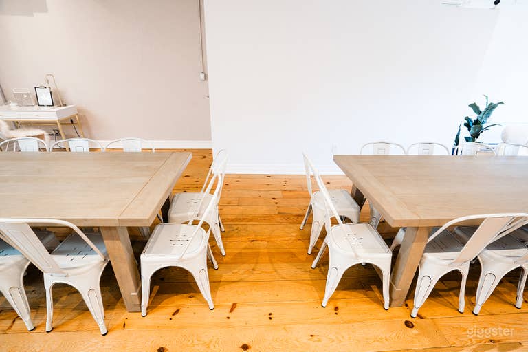  You can put the farmhouse tables together, or keep them separate!  