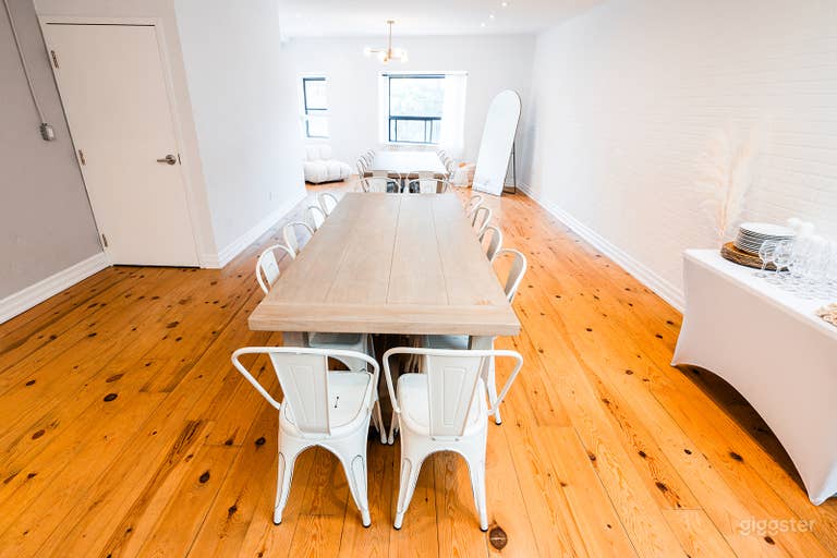  Our pair of stunning farmhouse tables can each accommodate 12 guests, beautifully paired with our distressed-white chairs. Together, they can comfortably seat 24 individuals when placed separately or 20 guests when joined together. 