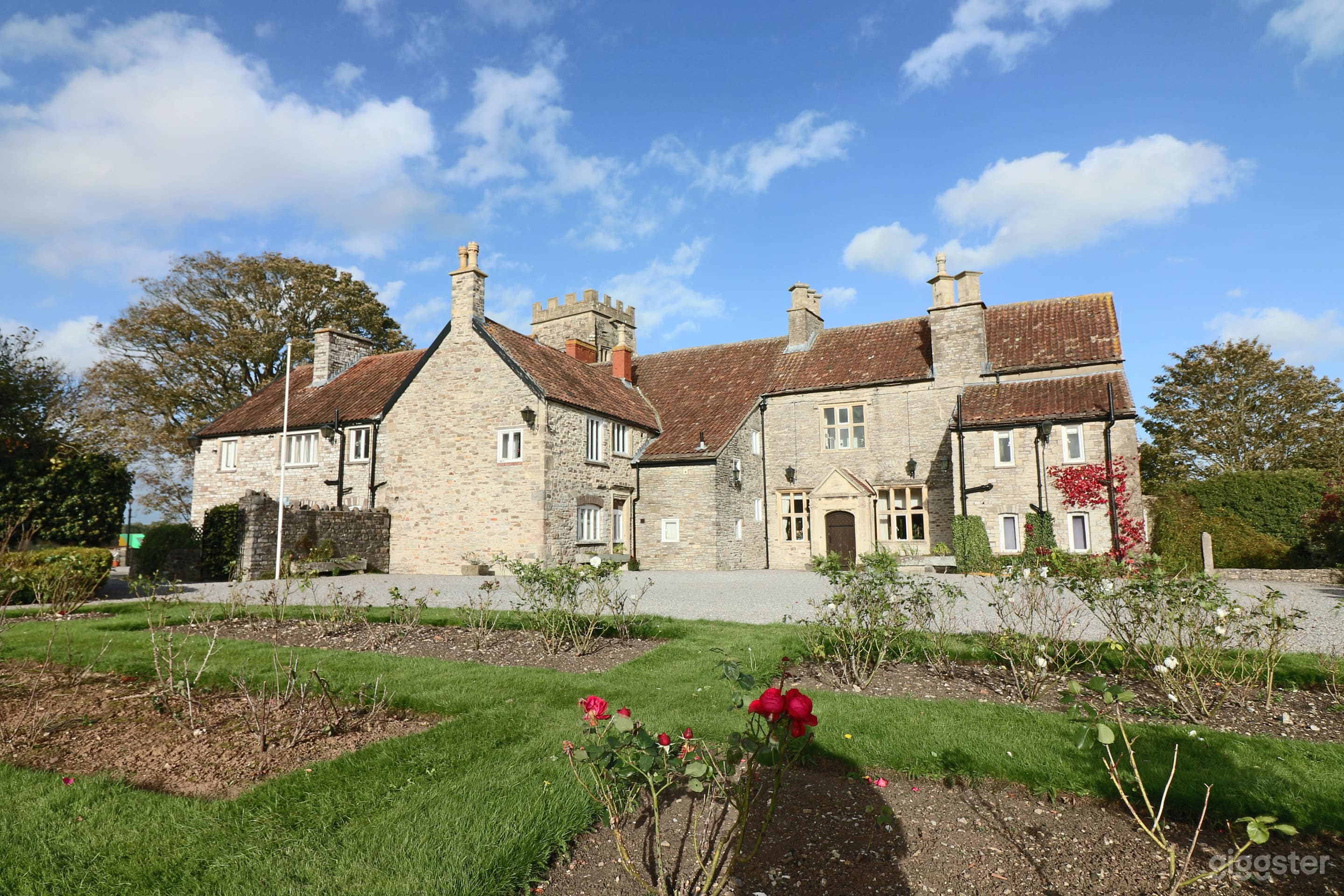 West side showing main entrance from the rose garden.