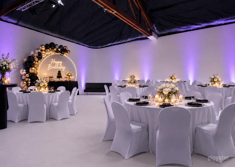  Flexible Event Space Venue with Tables, Chairs & AV 