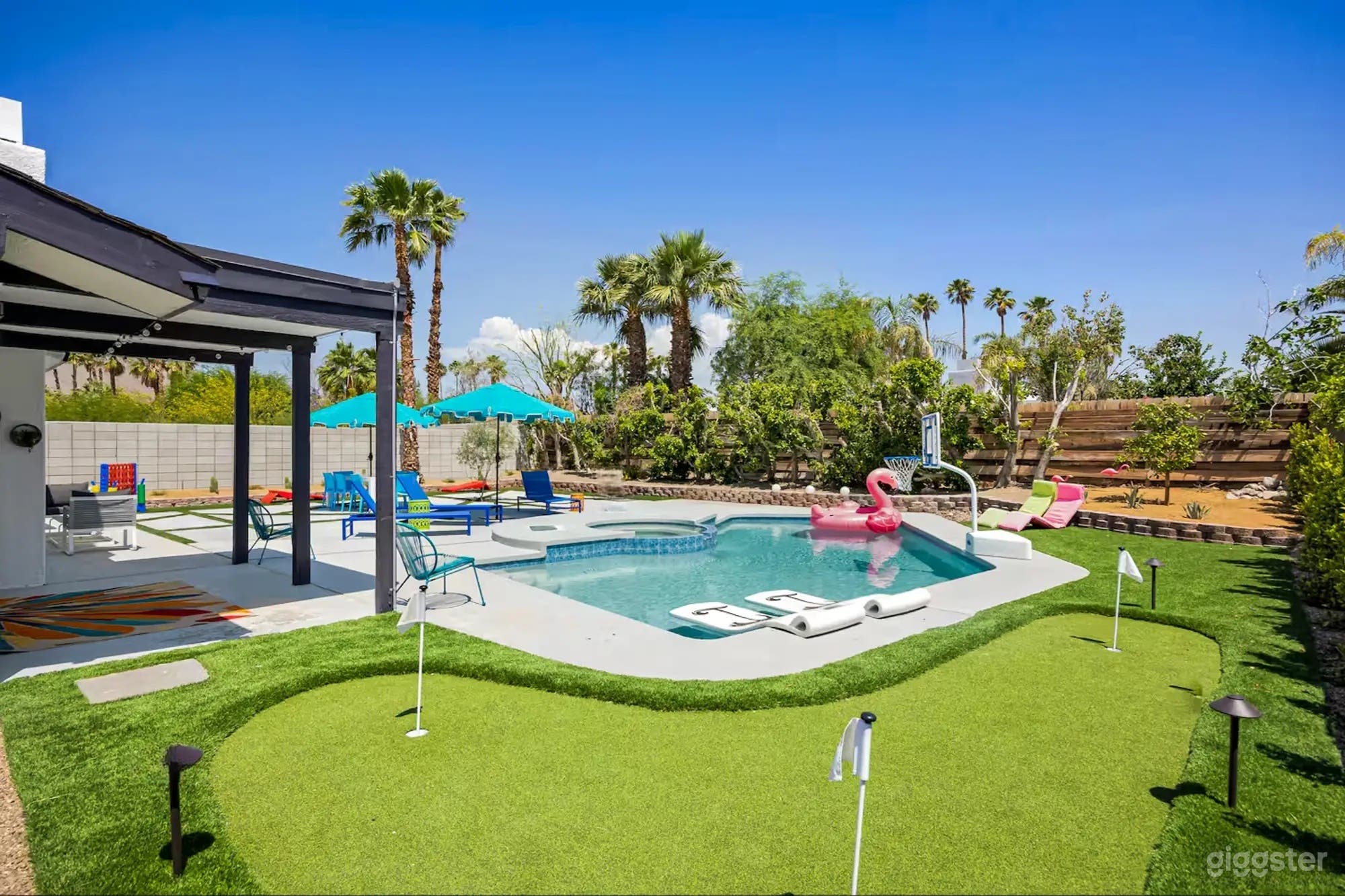 Stylish Open-Concept Backyard Pool Photo 1