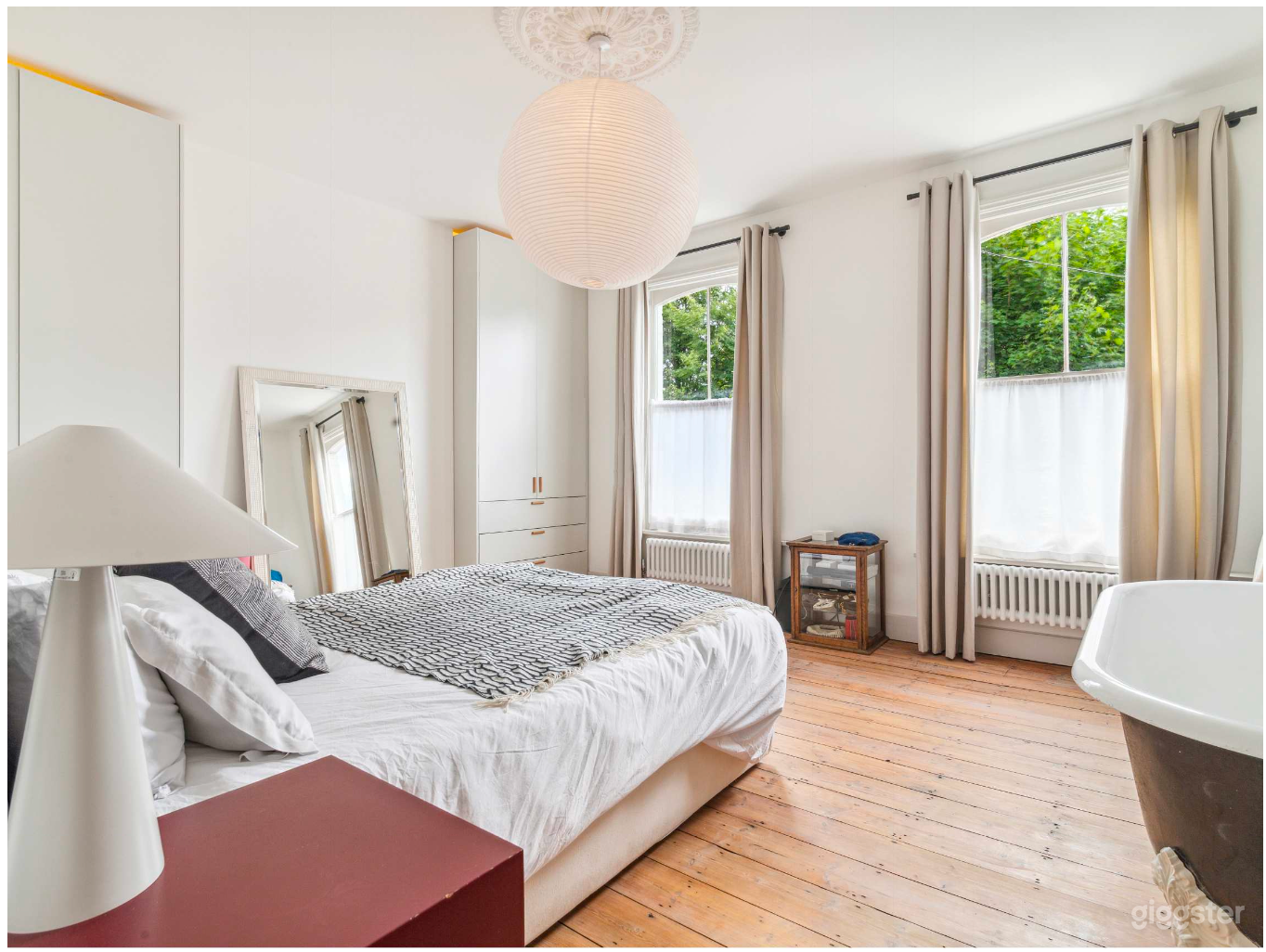 Master bedroom and bath