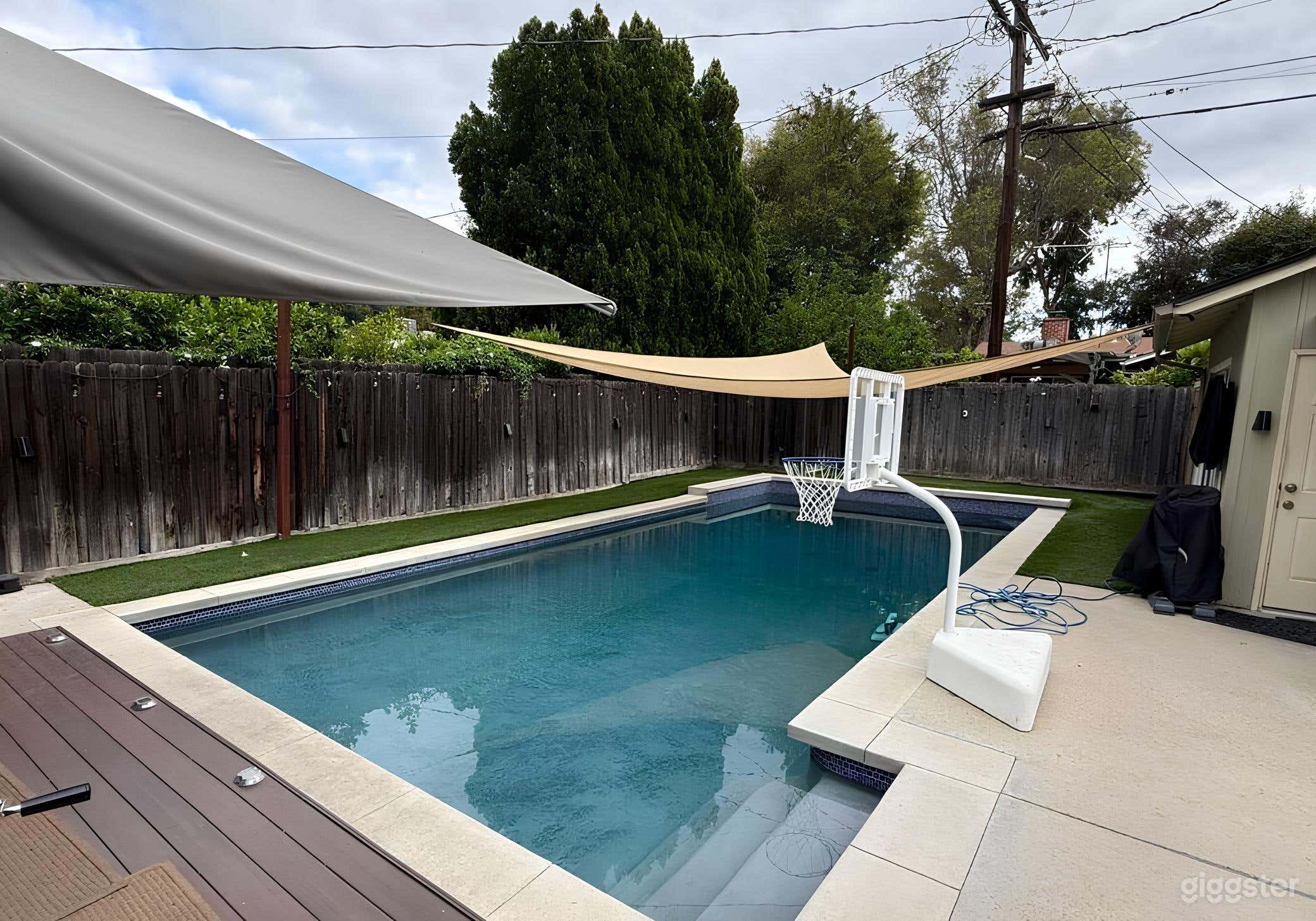 Pool with Basketball Court Photo 1