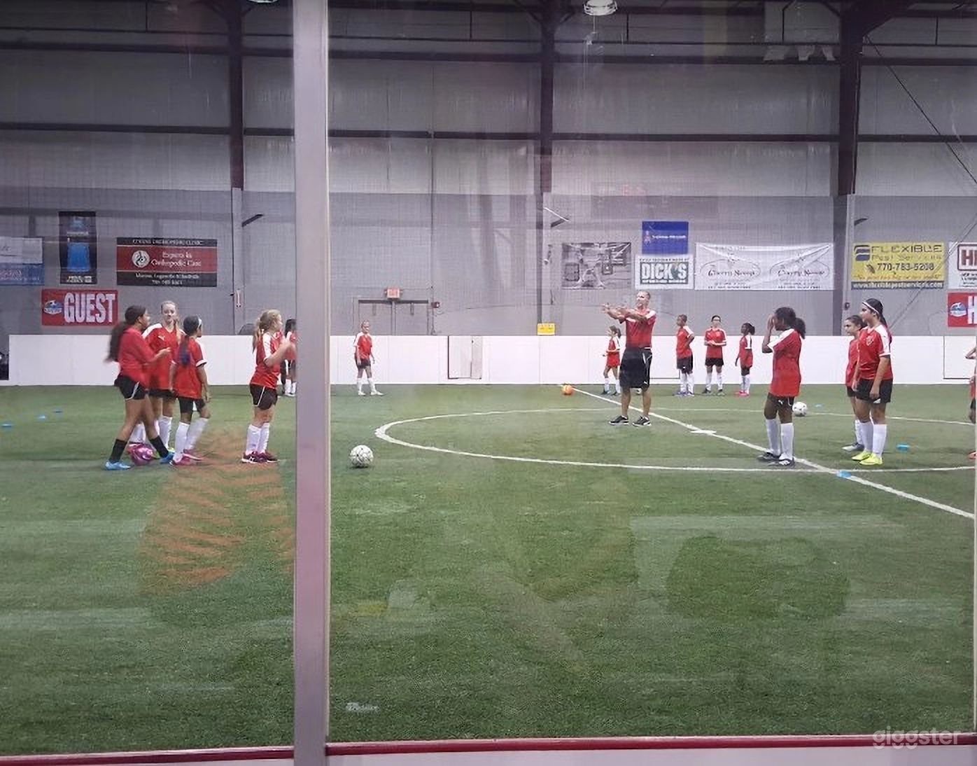 Indoor Soccer Arena with Glass Railings Photo 4