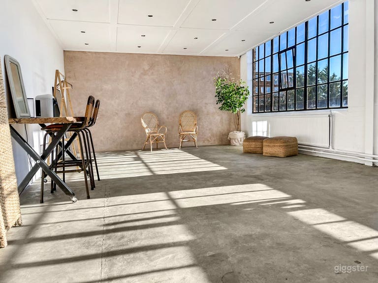  Bright Industrial Photo Studio with Natural Light & Minimalist Aesthetic 