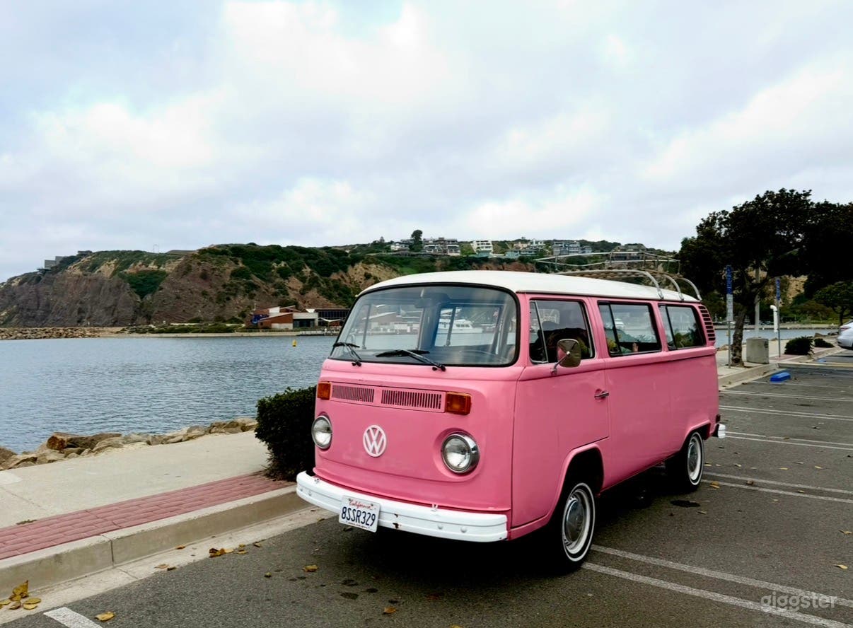 Classic 1974 vw bus type two. pink and flower interior Photo 2
