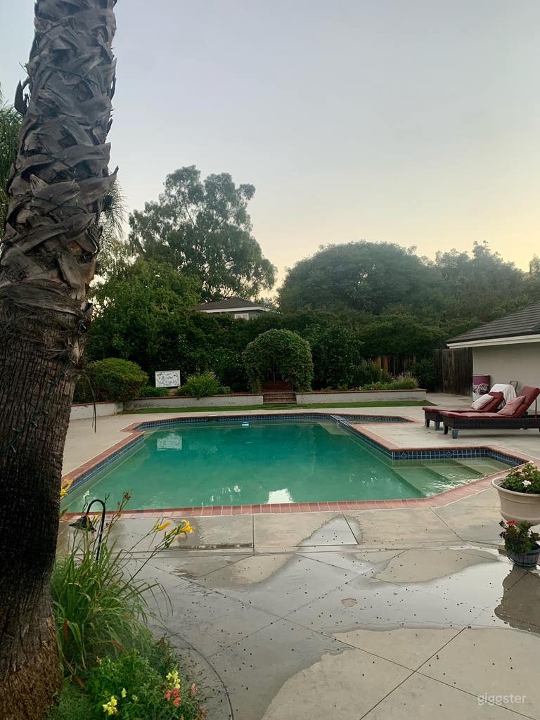  Big pool with shallow and deep ends 