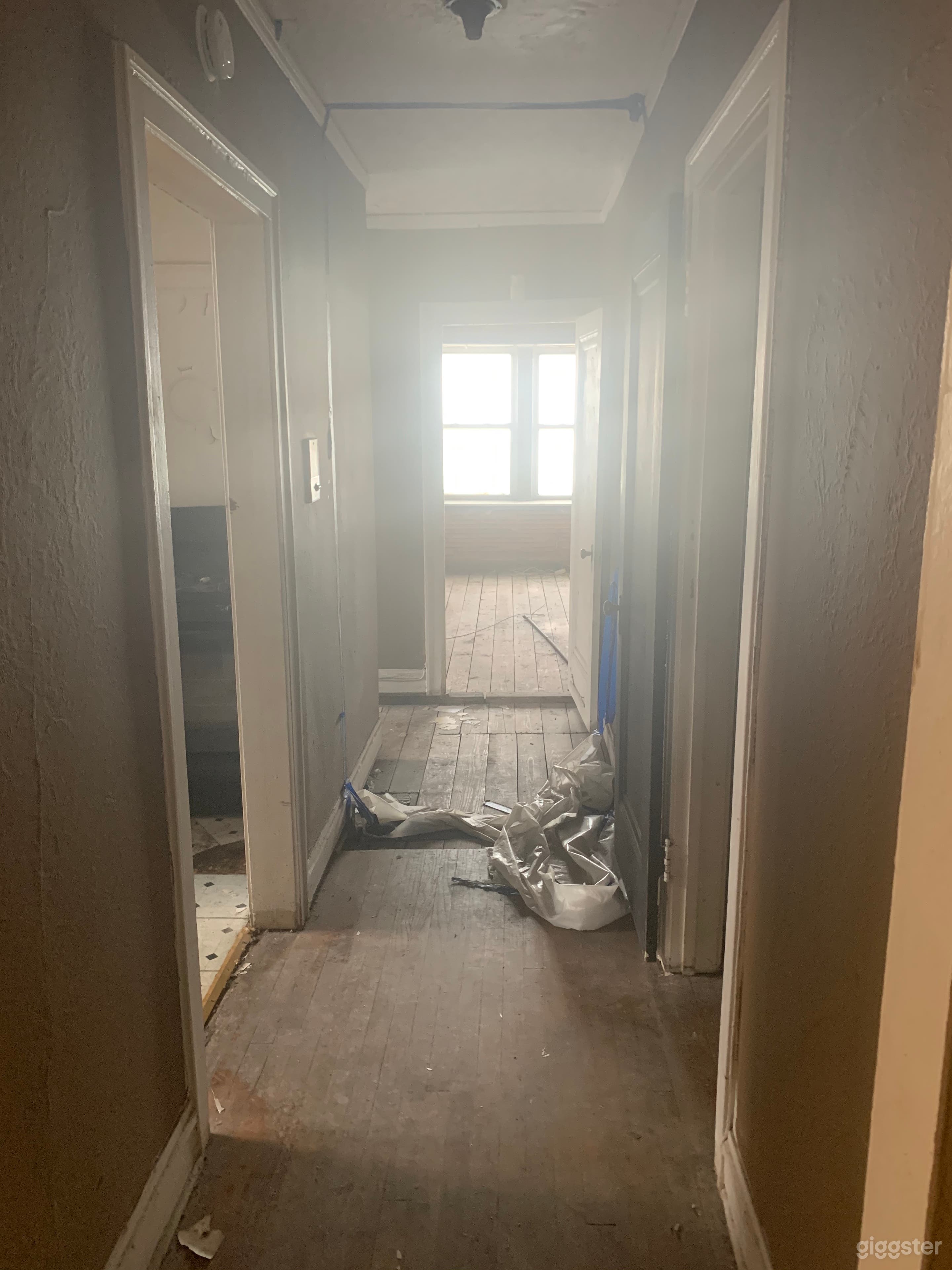 Hallway after demolition 