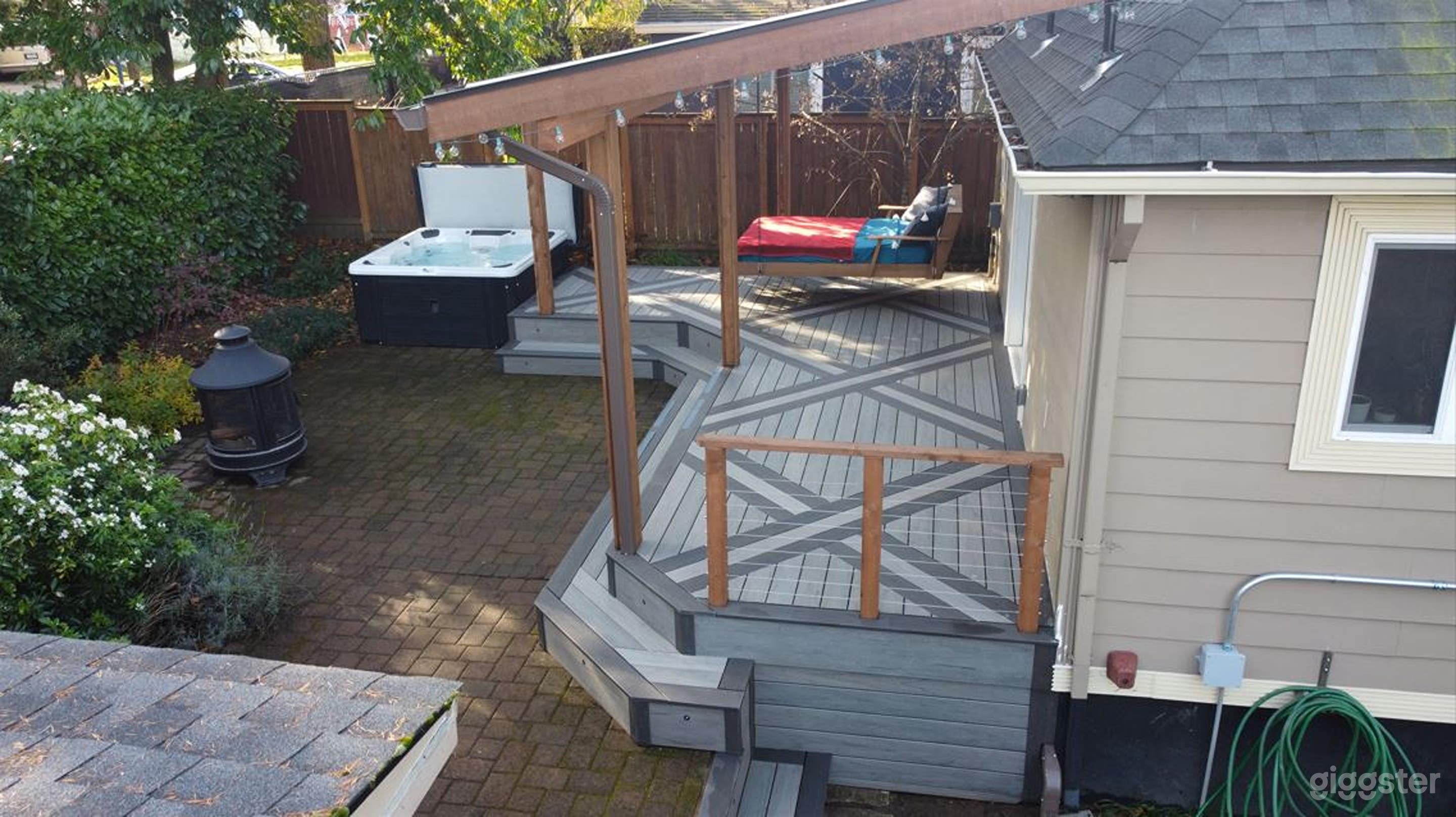 Charming Backyard with Hot Tub and Fire Pit Photo 2