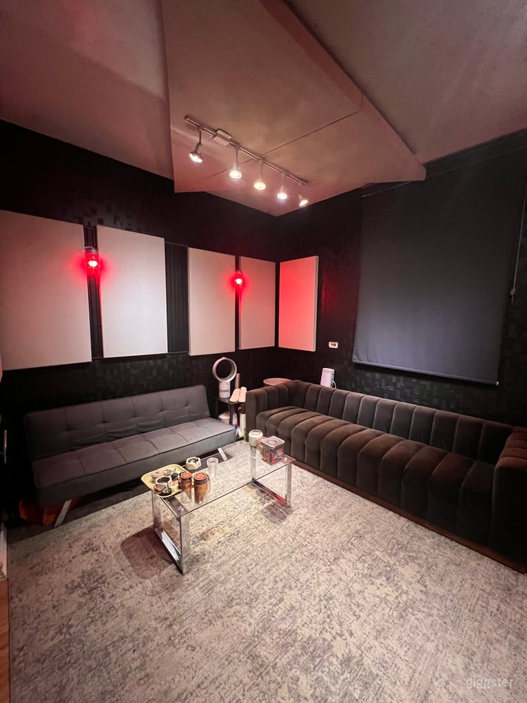  Seating are inside recording studio room 
