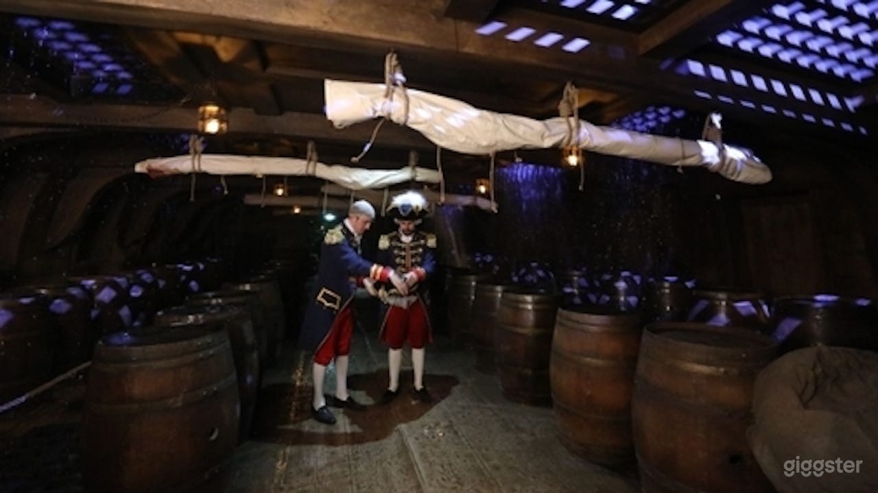 18th Century Frigate - Interior w/ Three-mast Photo 2