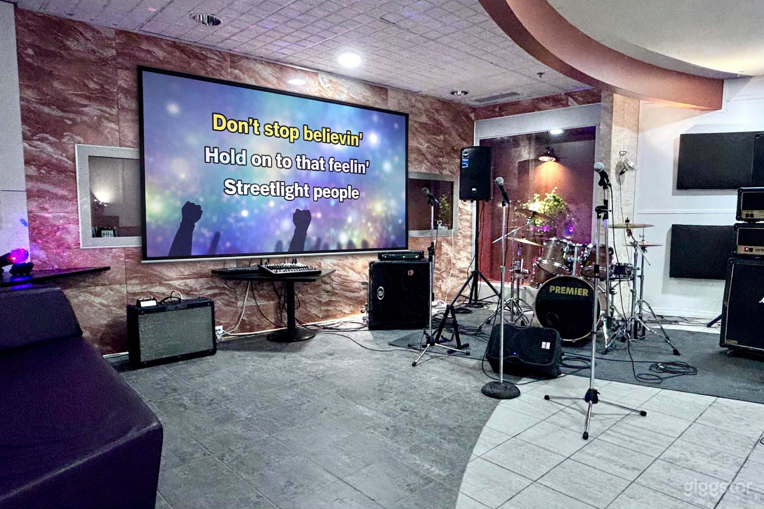 Music Rehearsal Studio w/ Karaoke + 100” Screen (Near Metro) Photo 1