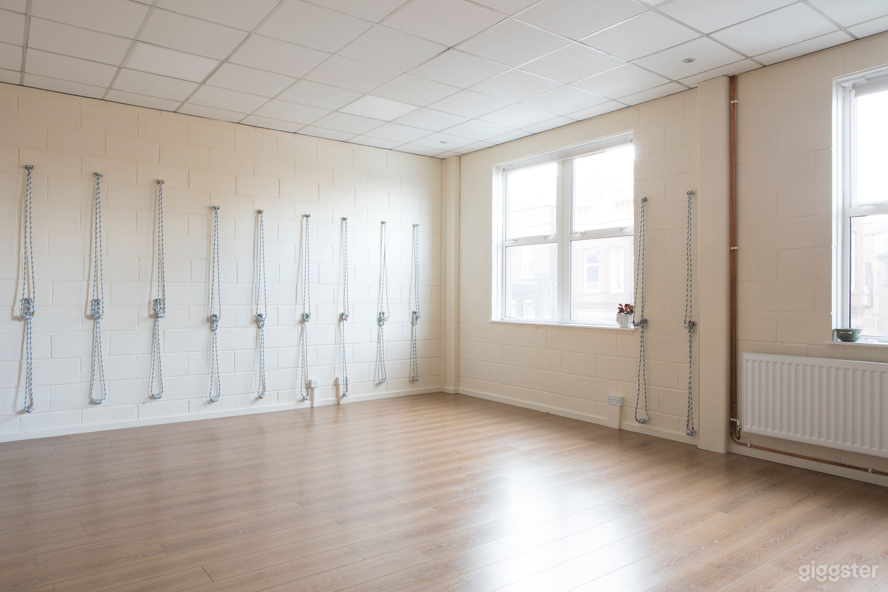 Corner view showing both windows