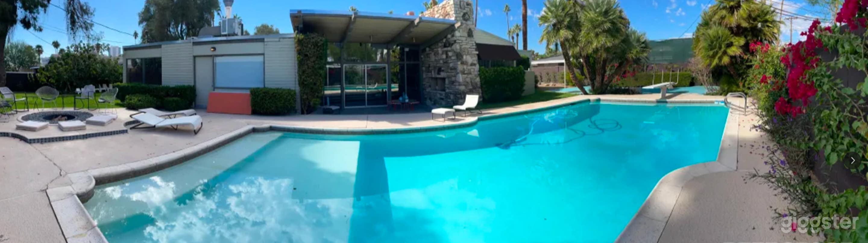 Large Private Pool With Classic Diving Board Photo 1