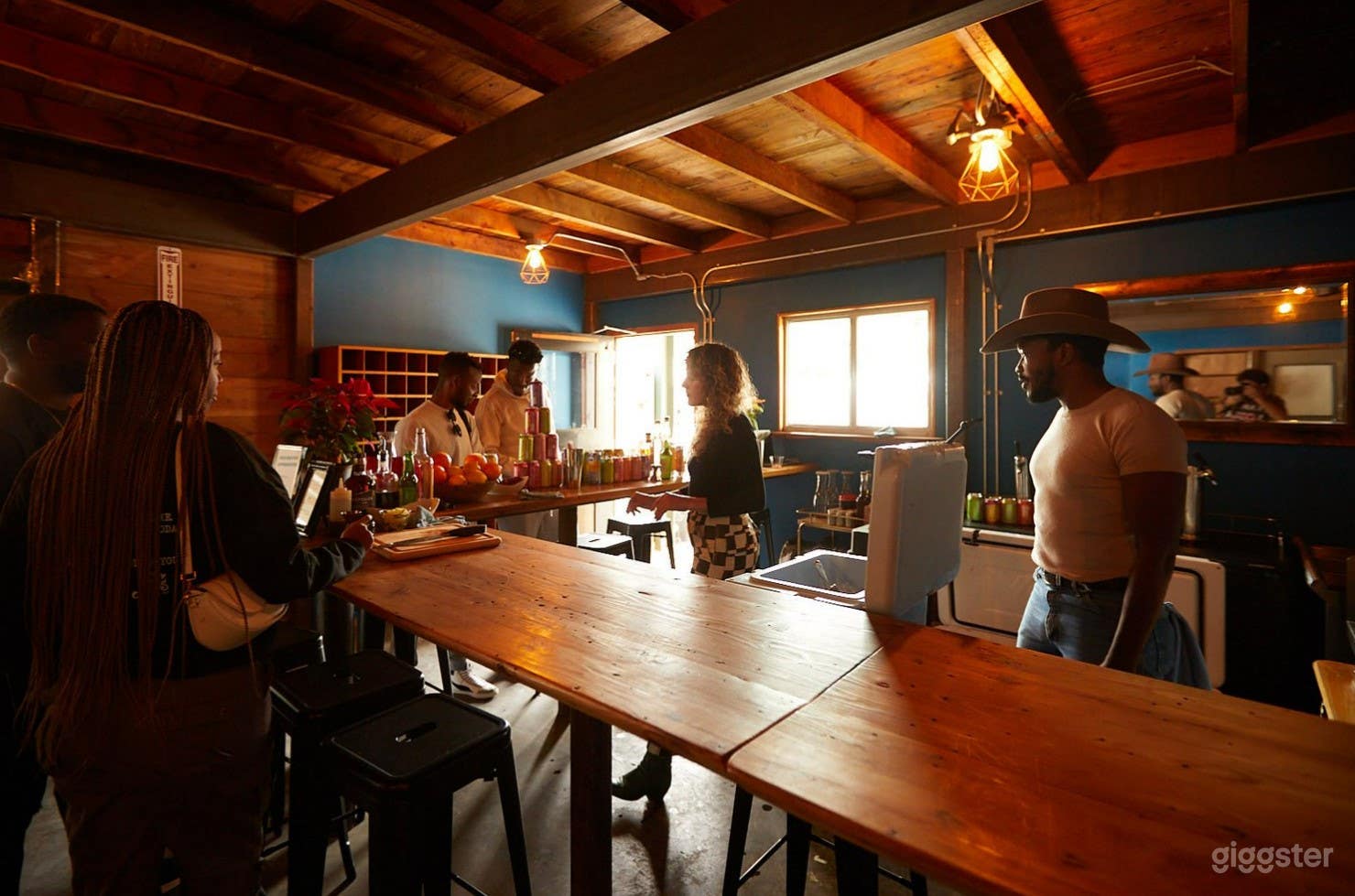 Wrap around bar, and 2 kegerators are available.