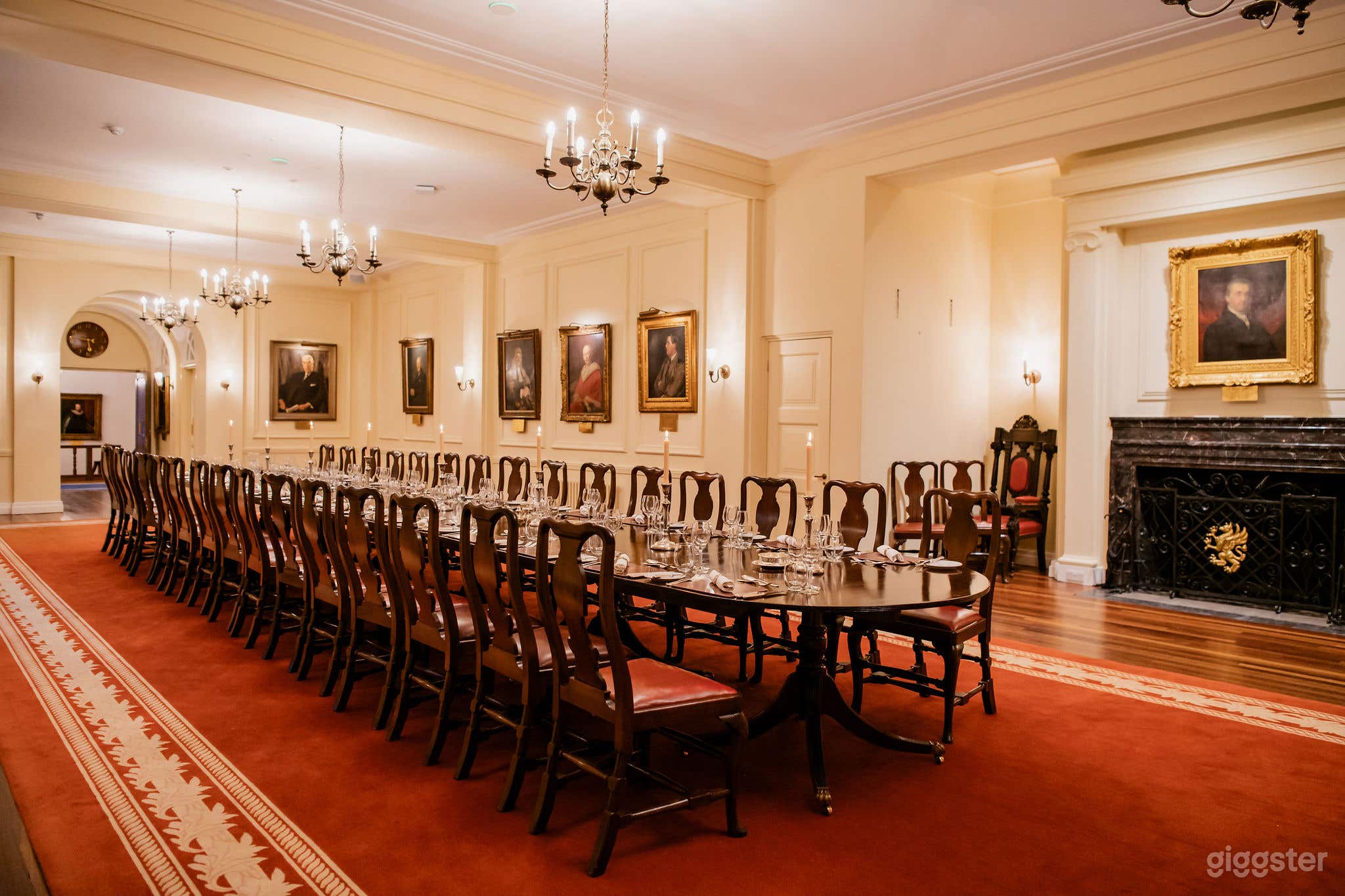 The Large Pension Room - located on the first floor, next to The Bencher's Library. Can fit maximum 110 guests standing. 
Room available from 09:00.