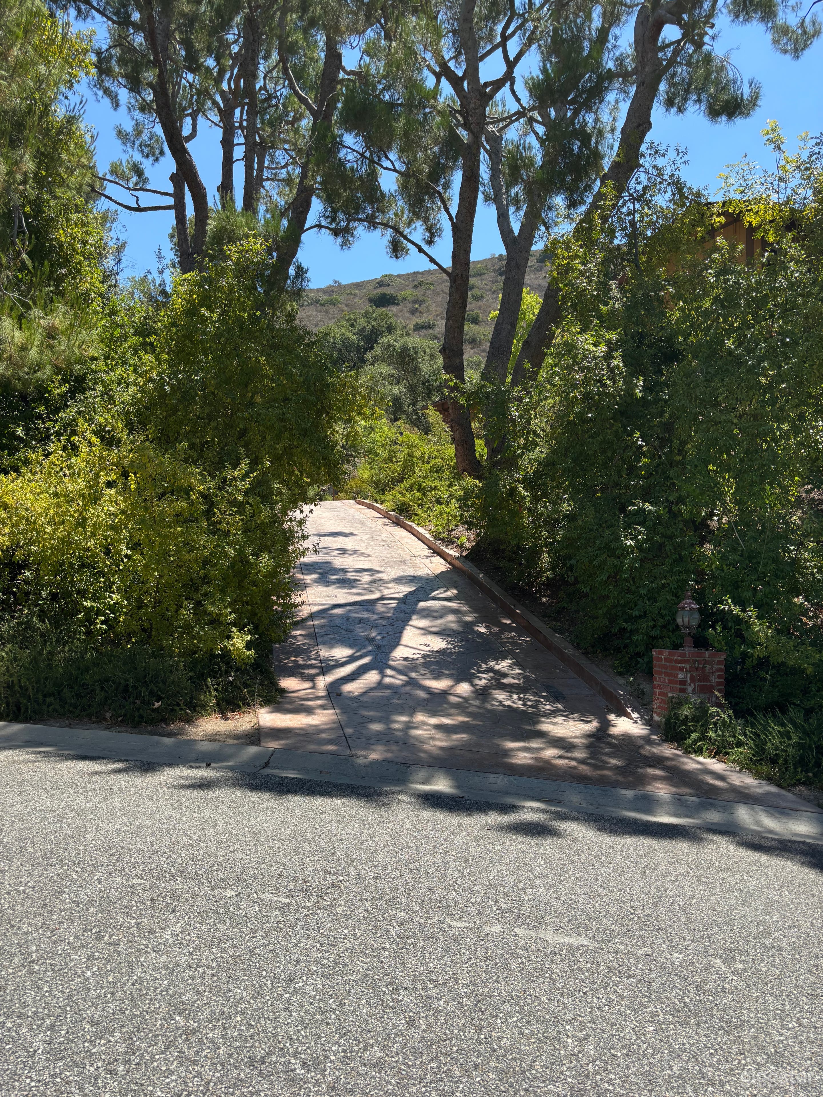 View of Skelton Canyon Circle street entrance to property