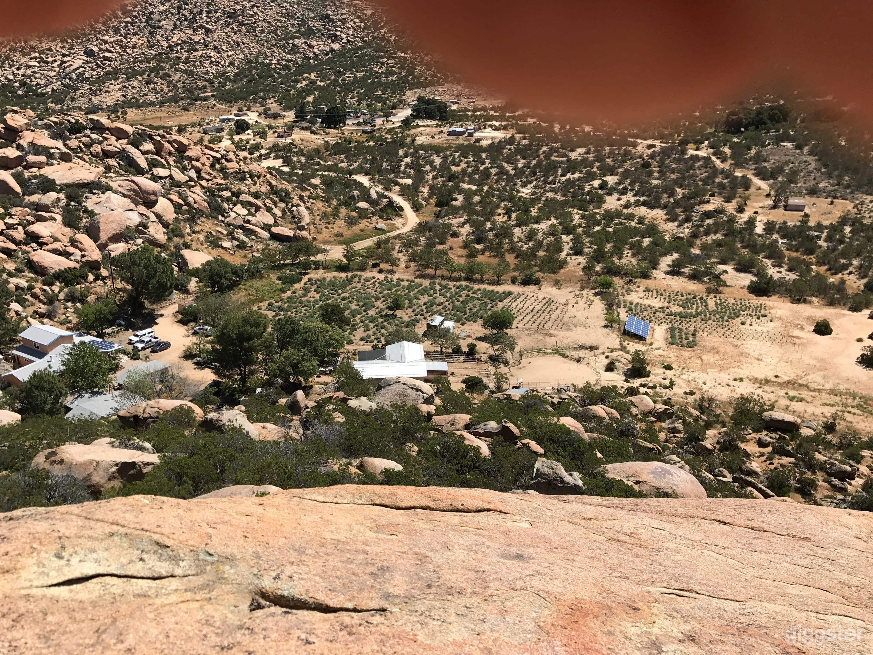 overview -looking down on property from top of our mountain

