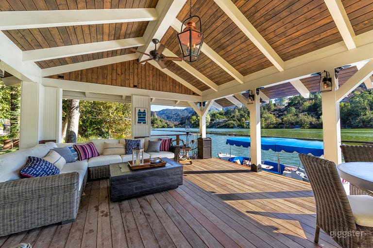  Dockhouse Interior looking out at Malibou Lake 