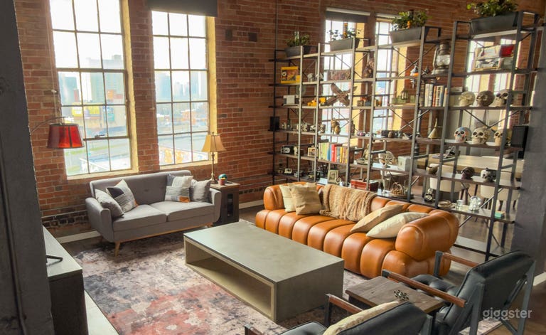  Stunning Industrial Loft with Unmatched Detroit Skyline View 