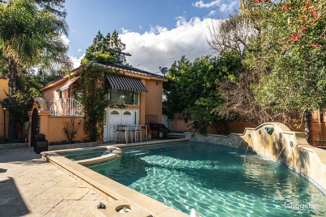 In-ground pool in a charming backyard patio Photo 1