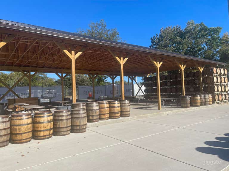  Open Air Pavillion with uncovered space for cornhole or more room.  
