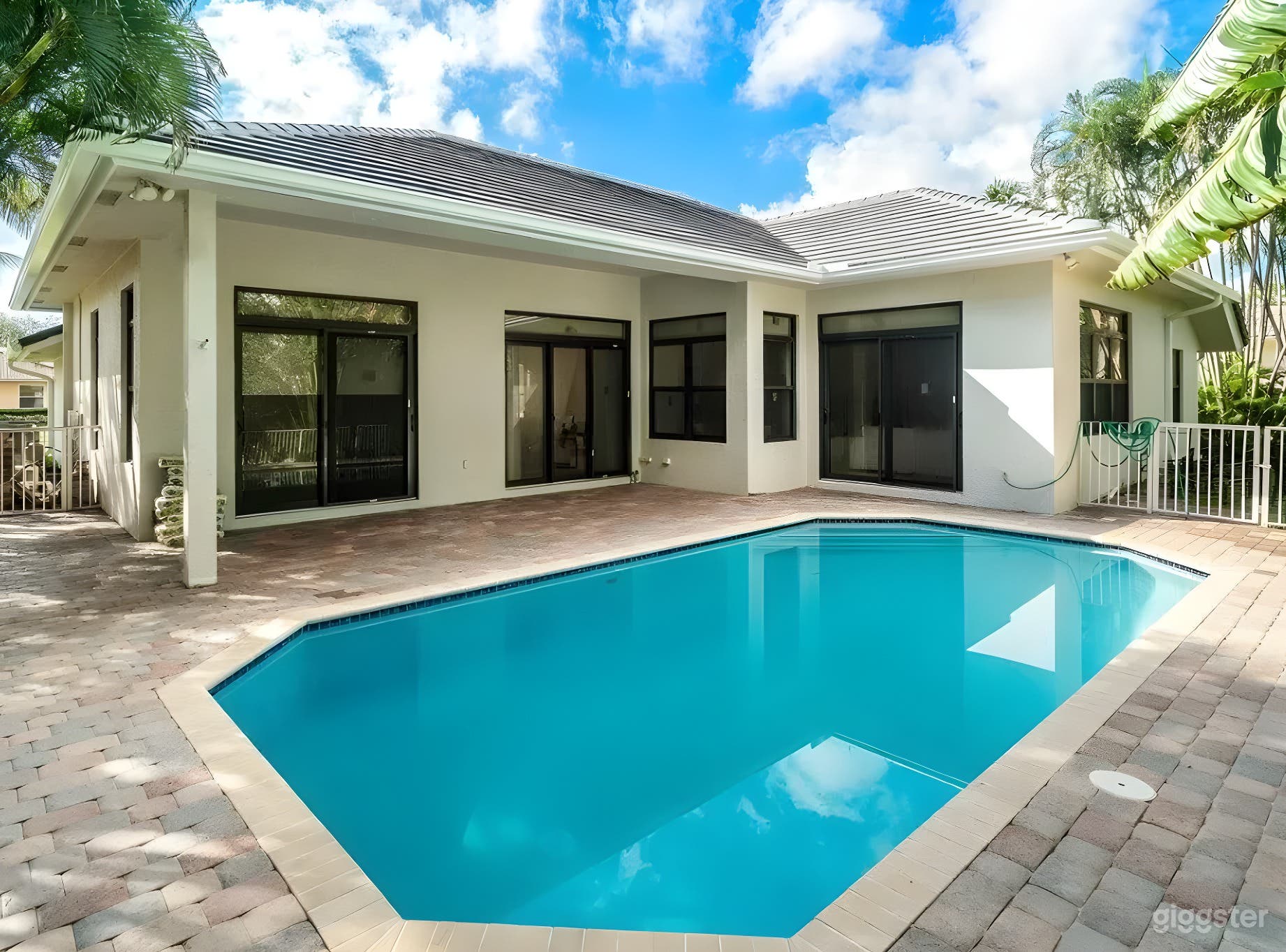 White Poolside Haven Photo 1