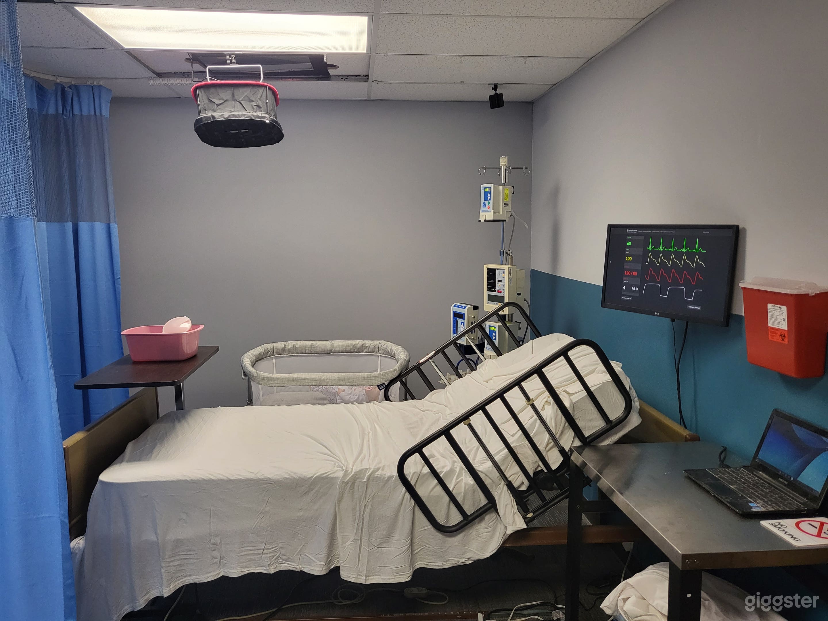 Hospital Room Set for Filming Photo 1