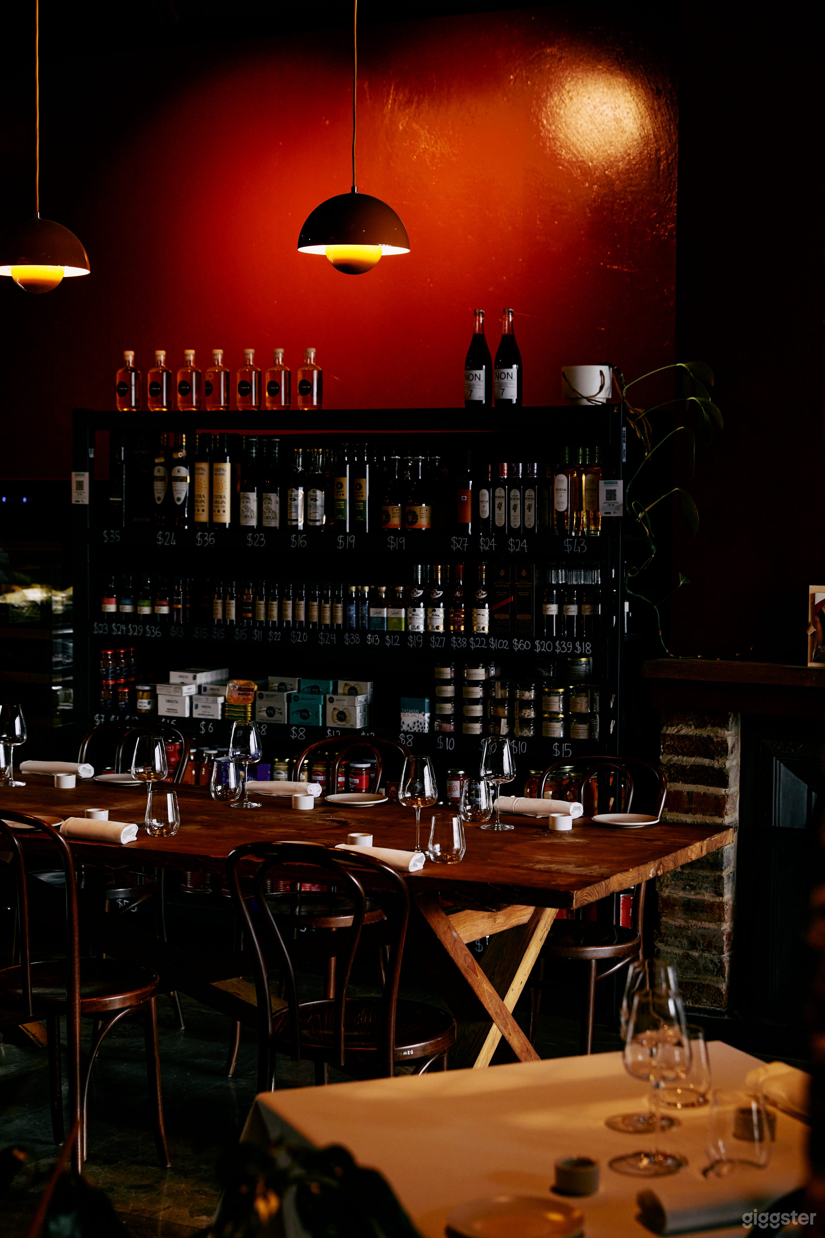 Our casual, rustic Sapori area. Can be hired for up to 16 guests for a seated dinner event.
Can host up to 30 guests for a standing cocktail style event.