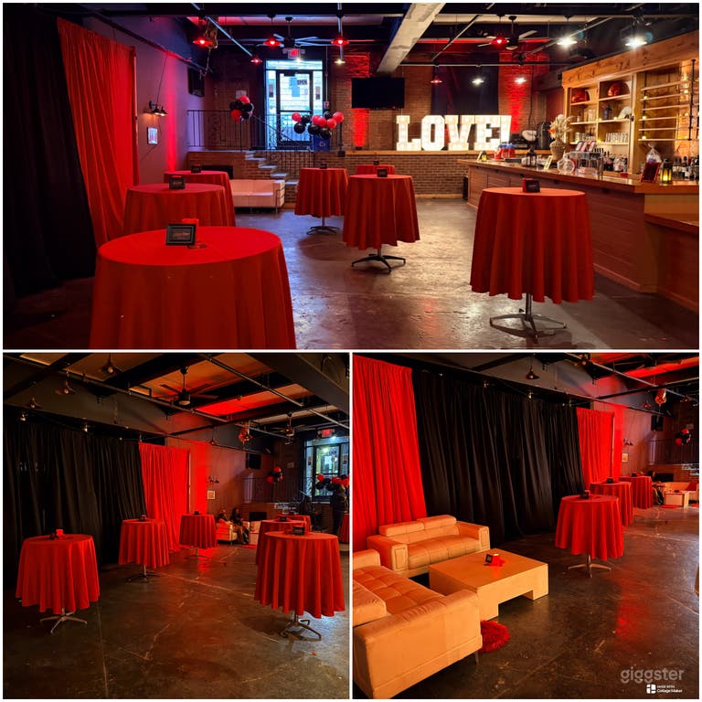  Bar/Espacio para eventos con ambiente industrial de speakeasy 