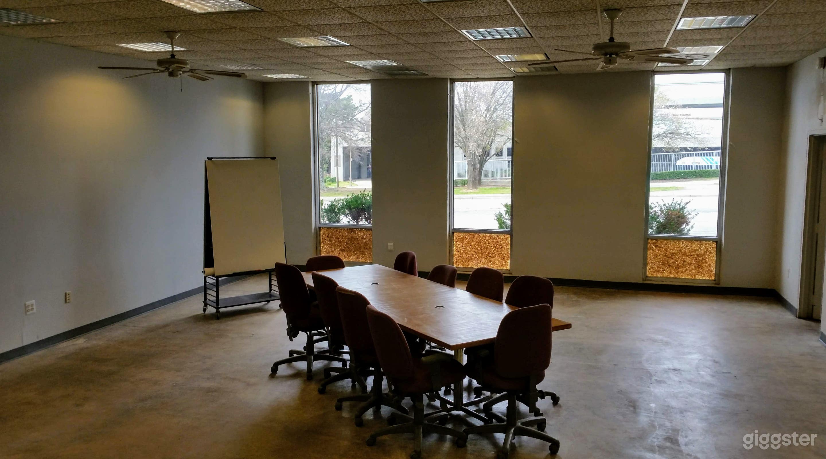 Boardroom setup for ten