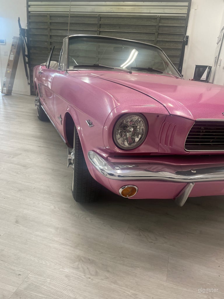  1966 Pink Glitter Mustang  Iconic & Glamorous Ride 