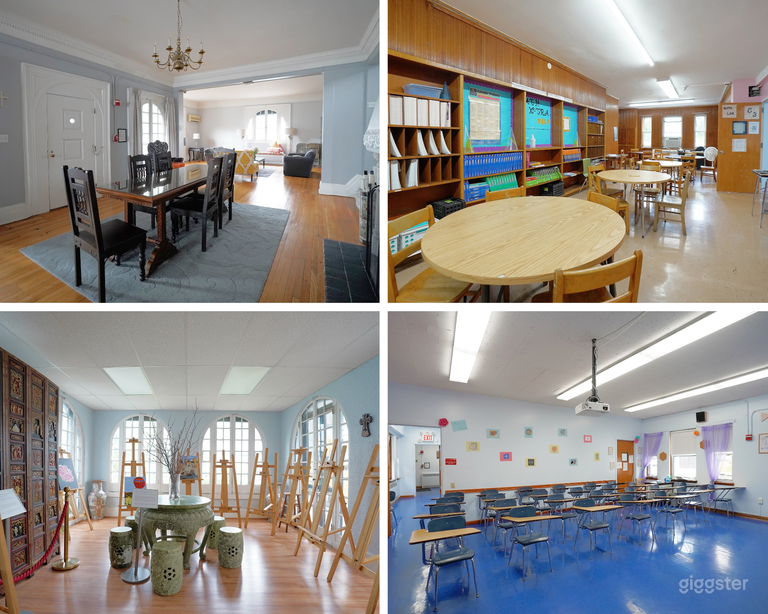  Aulas vintage con dormitorio, estudio de arte 