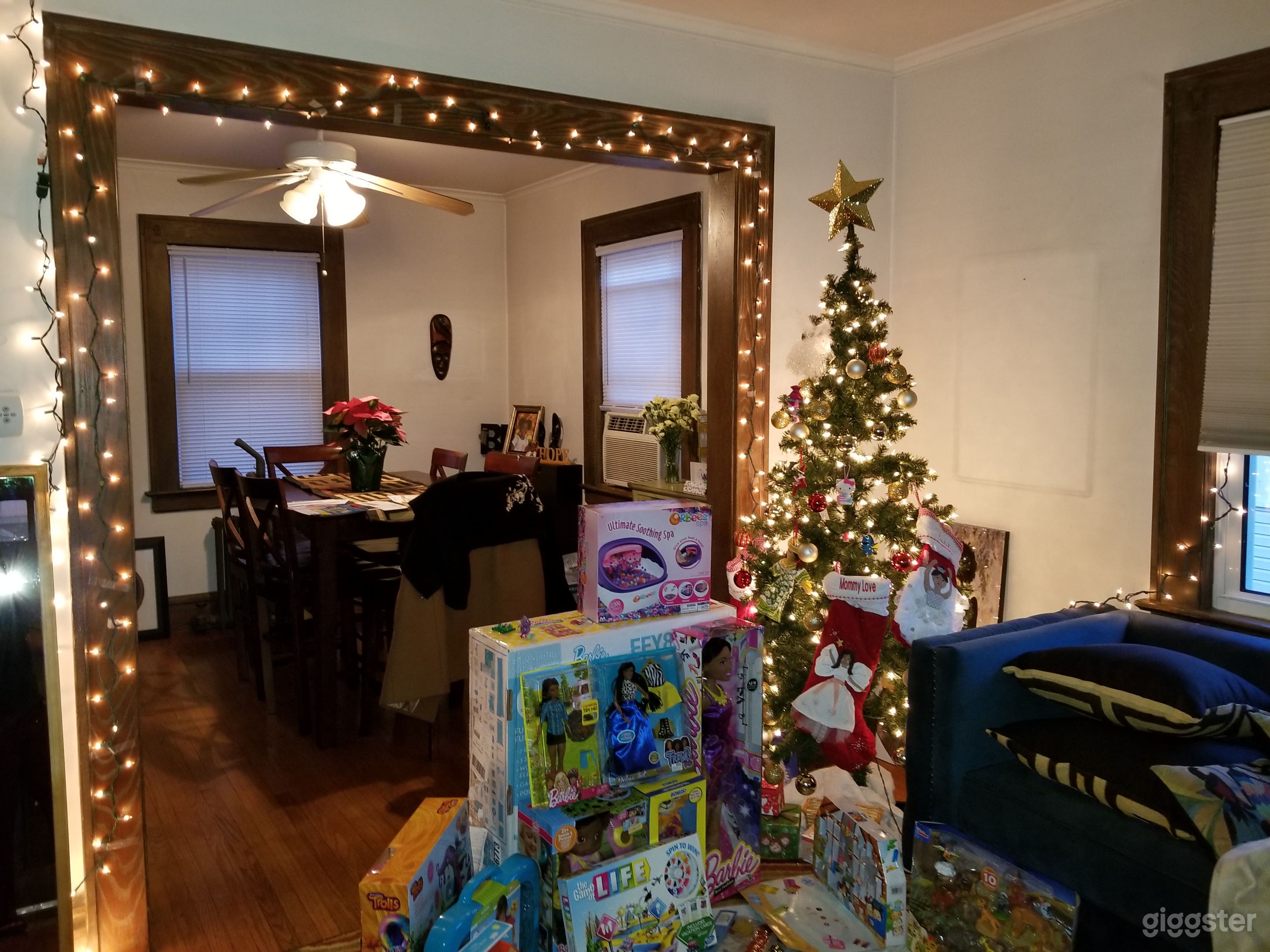 Dining room and livingroom view from stairs
