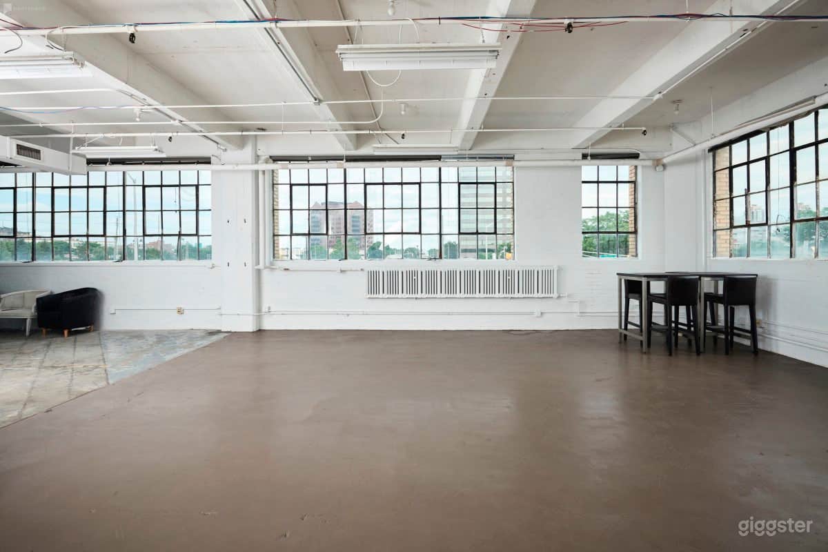 East window wall in main shooting bay