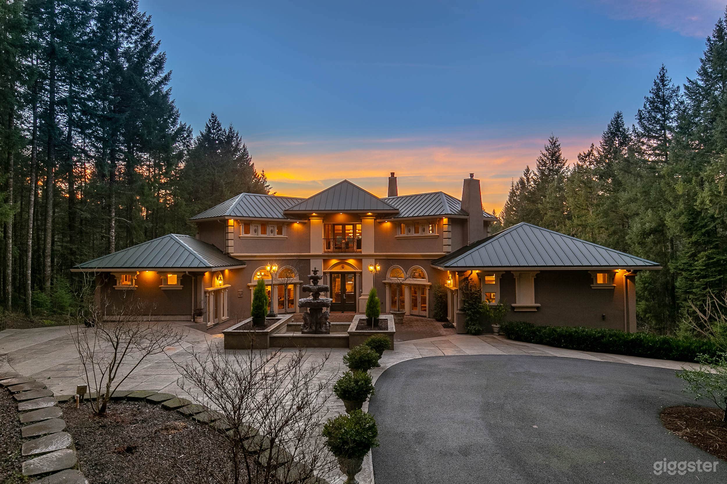 Front courtyard and outdoor stage